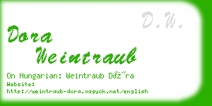 dora weintraub business card